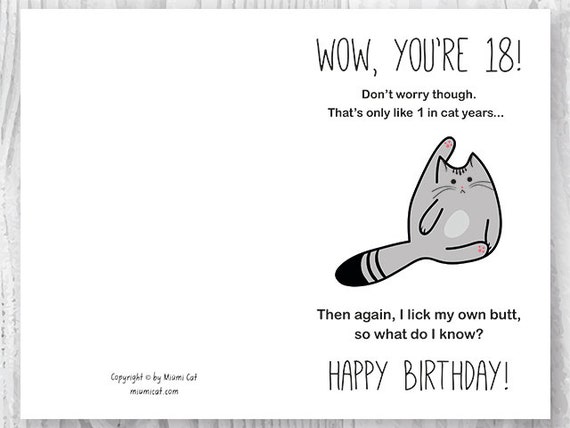 18th Birthday Printable Cards Printable Funny Birthday Cards - Etsy Ireland 18th Birthday Printable Cards Printable Funny Birthday Cards - Etsy Ireland