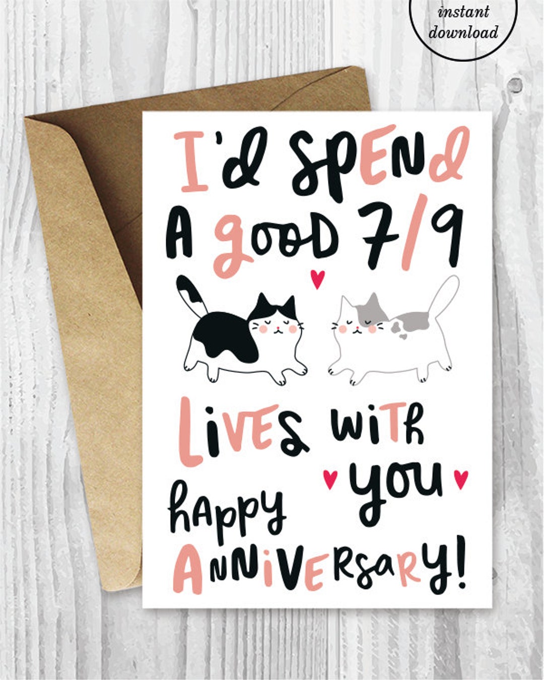 Anniversary Cards, Printable Anniversary Card, Funny Anniversary Card ...