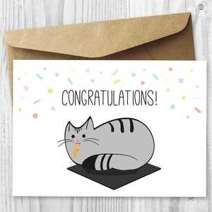 Graduation Card Printables, Funny Cat Graduation Card, Congratulations Card Instant Download, Veterinary School Graduation