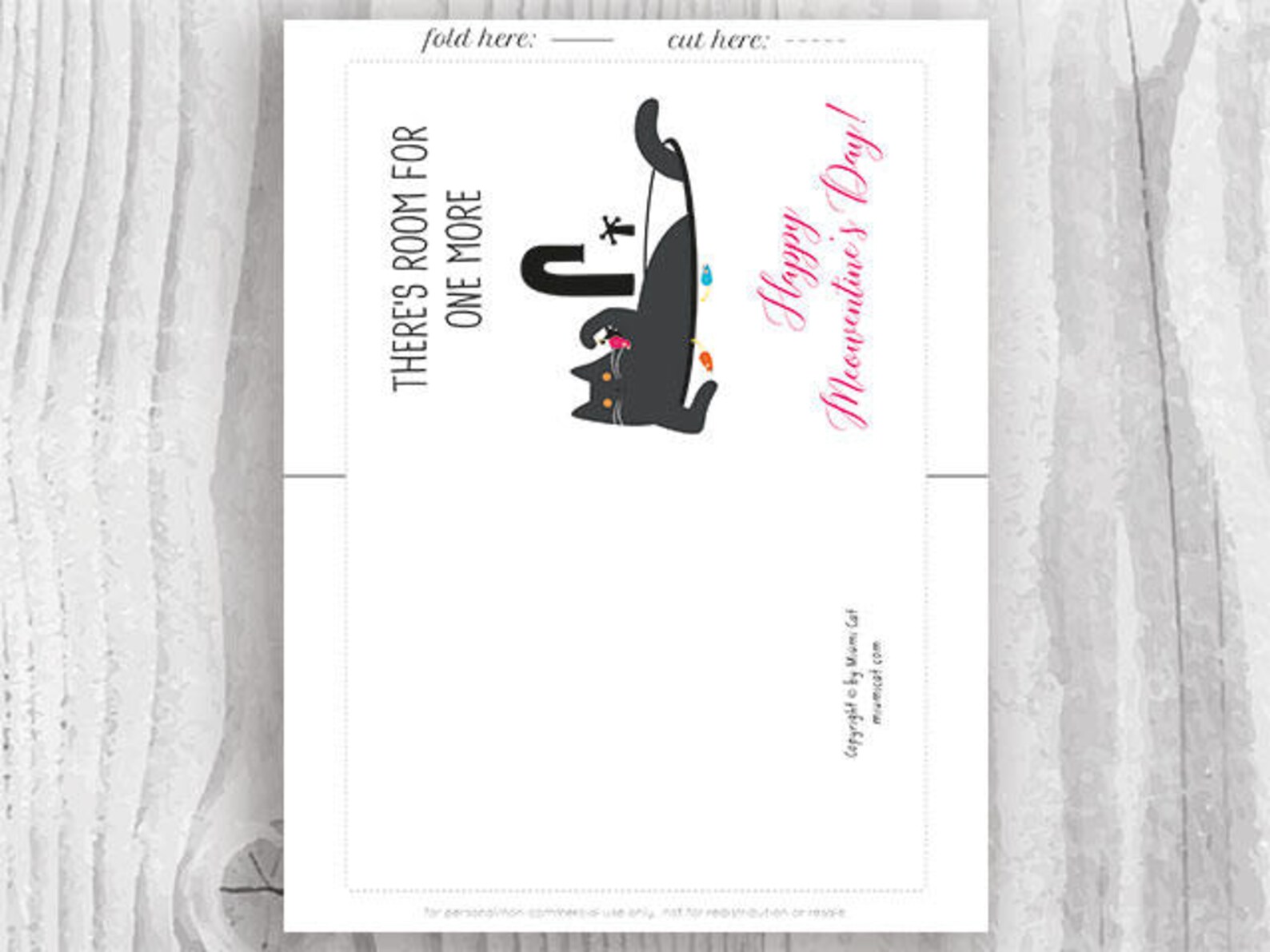 Funny Valentine Printables Valentines Day Card Grey Cat - Etsy