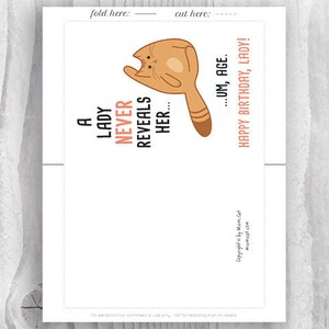 Funny Birthday Cards for Her, Printable Birthday Cards for Friend, for ...