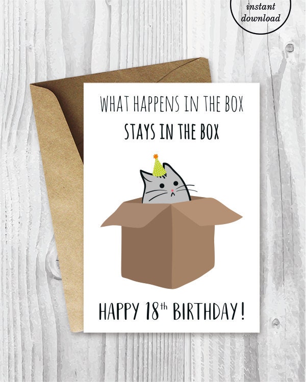 18th Birthday Printable Cards Funny 18th Birthday Cards - Etsy Australia