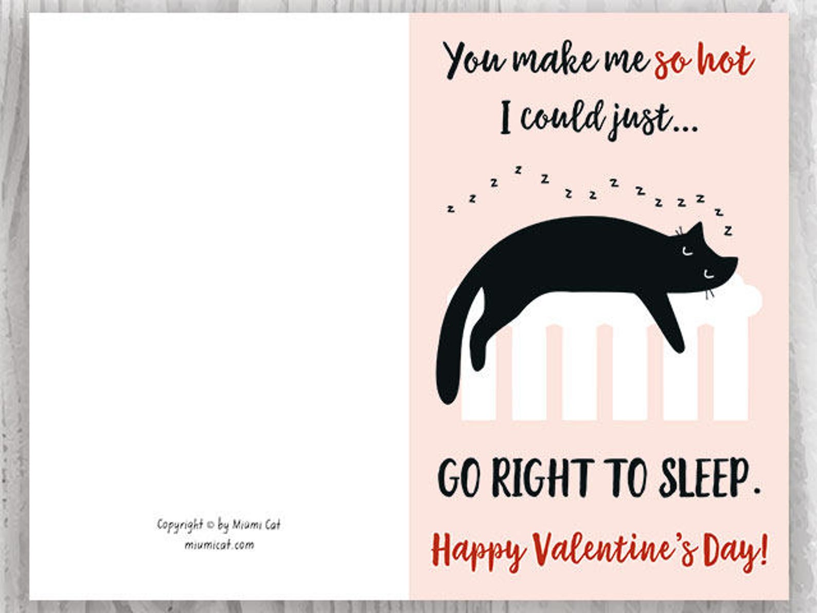 Funny Valentine Printables Valentine's Day Black Cat - Etsy
