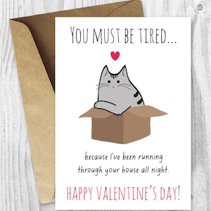 DIY Valentine Card, Printable Funny Valentine Cards, Funny Cat ...