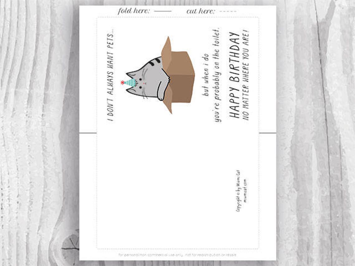 Funny Birthday Cards Instant Download Printable Birthday | Etsy