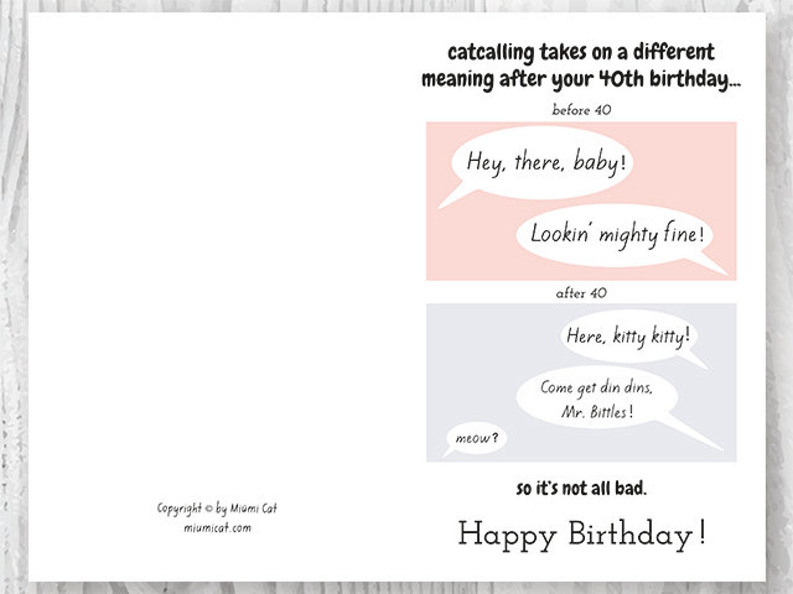 40th Birthday Cards Printable Birthday Cards Crazy Cat Lady | Etsy