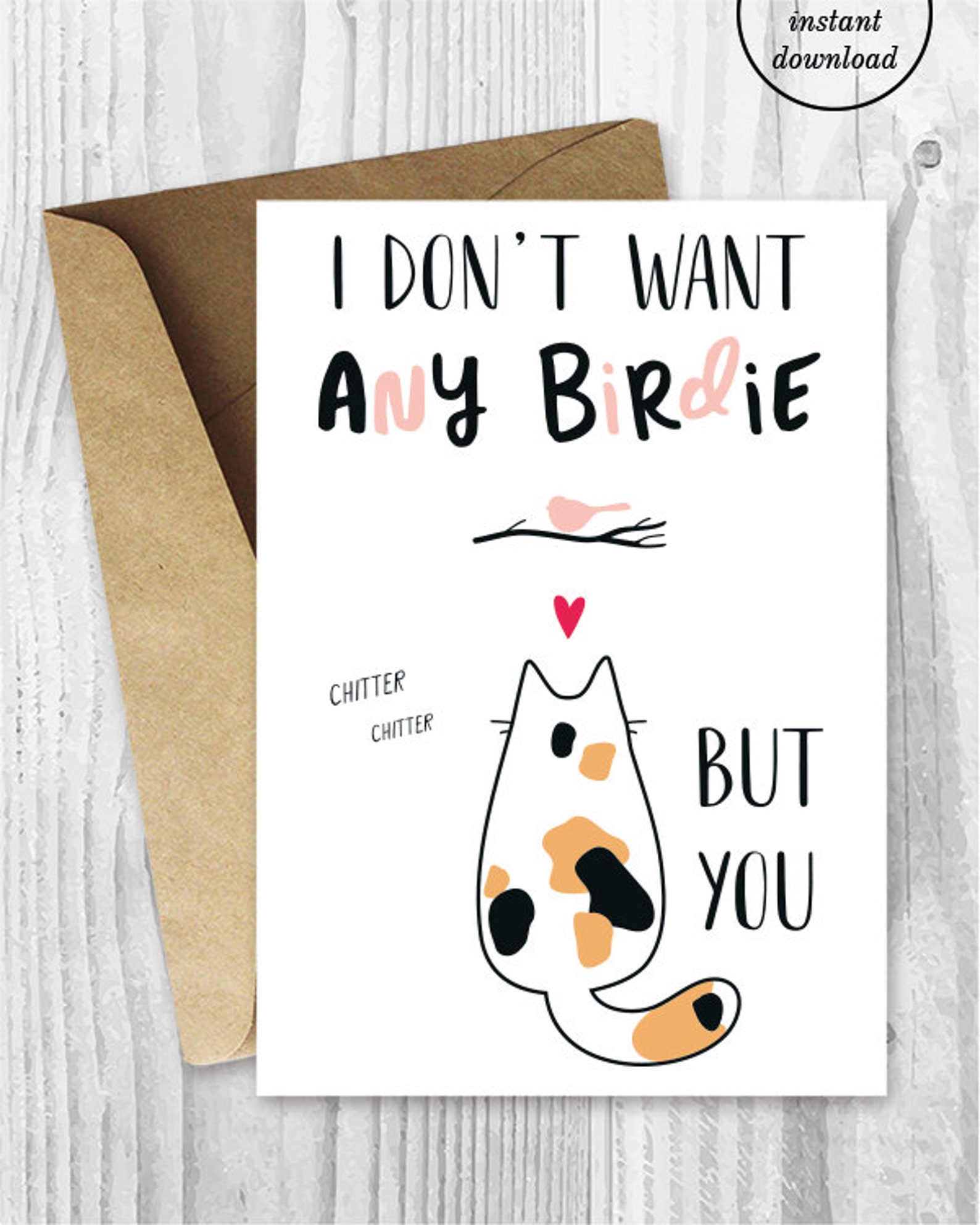 Printable Anniversary Card Cute Romantic Anniversary Card | Etsy