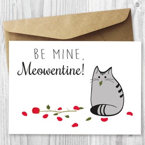 Valentine Card Printable, Cat Valentine's Day Card Download, Funny Cat Valentine Card, DIY Valentine's Day Card, Valentines Card from Cat