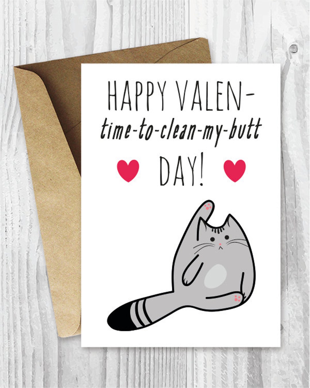 Valentine Card Printable, Funny Valentines Day Card, Funny Cat ...