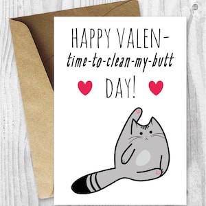 Valentine Card Printable, Funny Valentines Day Card, Funny Cat ...