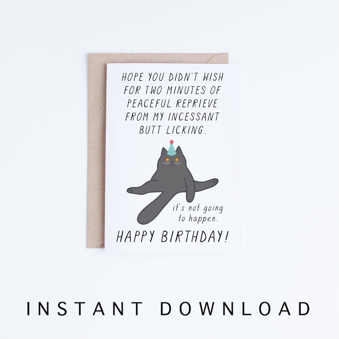 Funny Birthday Printable Cards Funny Blue British Shorthair Cat Funny Birthday Printable Cards Funny Blue British Shorthair Cat