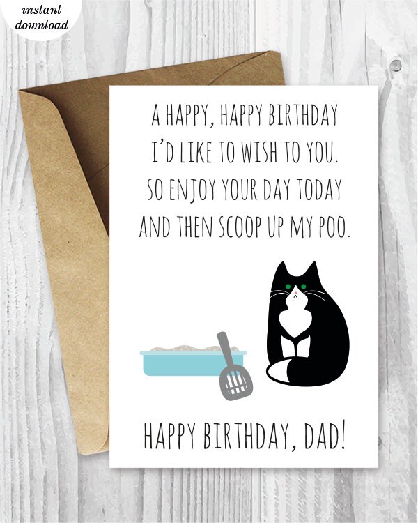 printable-funny-birthday-cards-black-and-white-cat-cards-cat-dad-birthday-cards-instant-download-printable-tuxedo-cat-cards-from-the-cat-etsy for Printable Birthday Cards Free Black And White Dad 42 Printable Funny Birthday Cards, Black and White Cat Cards, Cat Dad Birthday Cards Instant Download, Printable Tuxedo Cat Cards, From the Cat - Etsy for Printable Birthday Cards Free Black And White Dad 42