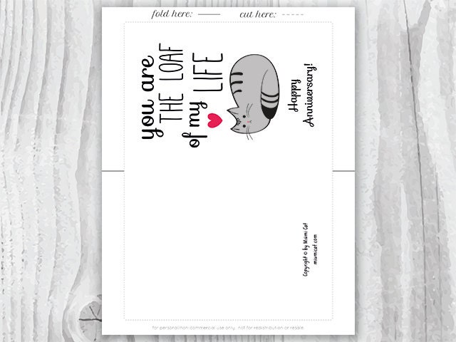 anniversary-cards-printable-anniversary-card-cat-loaf-funny-anniversary-card-loaf-of-my-life-funny-printable-card-instant-download-etsy for Free Printable Black And White Anniversary Cards Anniversary Cards, Printable Anniversary Card, Cat Loaf Funny Anniversary Card, Loaf of My Life Funny Printable Card, Instant Download - Etsy for Free Printable Black And White Anniversary Cards