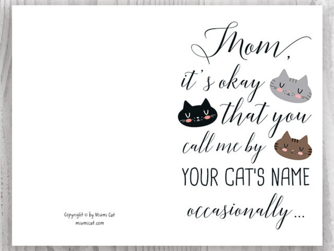 Printable Mothers Day Card Printable Mother's Day Card | Etsy