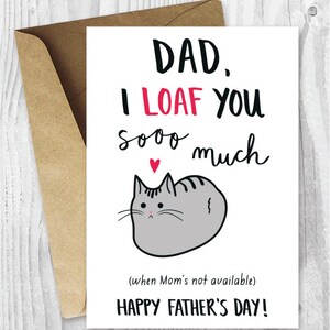 Printable Father Card, Funny Fathers Day Cards Download, Cat Dad, Cat Father's Day, Fur Baby Daddy Instant Download, Funny Cat Cards