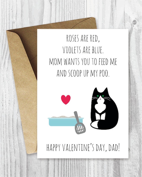 From Daughter Dad Valentne's Day Card Funny Love Card For Dad Cute