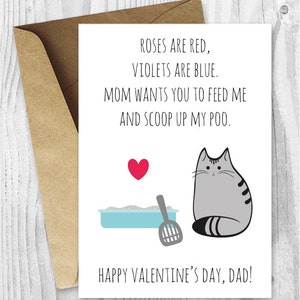 printable valentines day card, Valentine Card Him Printable for Dad, Funny Cat Valentines Day Card, Valentine Cards for Cat Dads image 1