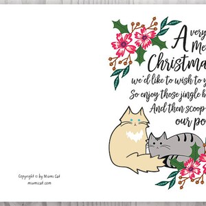 Printable Christmas Greeting Cards, Funny Christmas Cards From the Cats ...