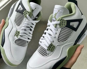 Jordan 4 “Seafoam” White/Seafoam-Dark Ash-Neutral Grey For Sale- Shoes, Sneakers, Basketball, Men sneakers, Women sneakers