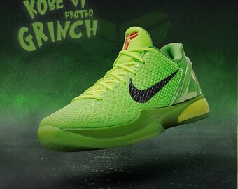 Kobe 6 Protro Grinch Green AppleVolt/Crimson/Black-Dark Ash-Neutral Grey For Sale- Shoes, Sneakers, Basketball, Men sneakers, Women sneakers