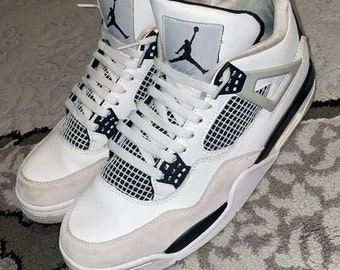 Jordan 4 “Military Black” White/Black-Neutral Grey For Sale- Shoes, Sneakers, Basketball, Men sneakers, Women sneakers