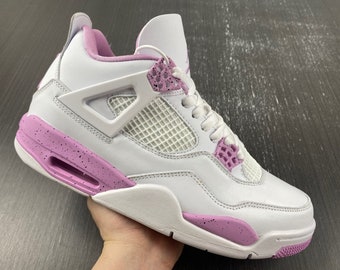 Jordan 4 wit roze Oreo-schoenen, sneakers, basketbal, heren sneakers, dames sneakers