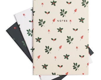 Large Holly Jolly Notebook 3/Set