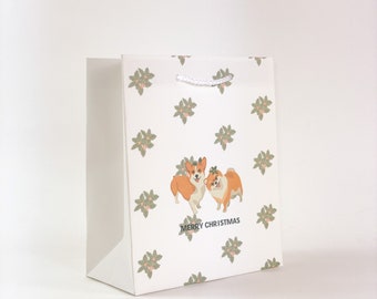 Christmas Dog Icon Gift Bag