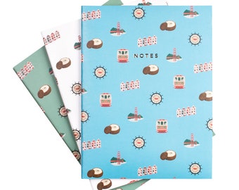 Large SAN FRANCISCO NOTEBOOK 3/Set