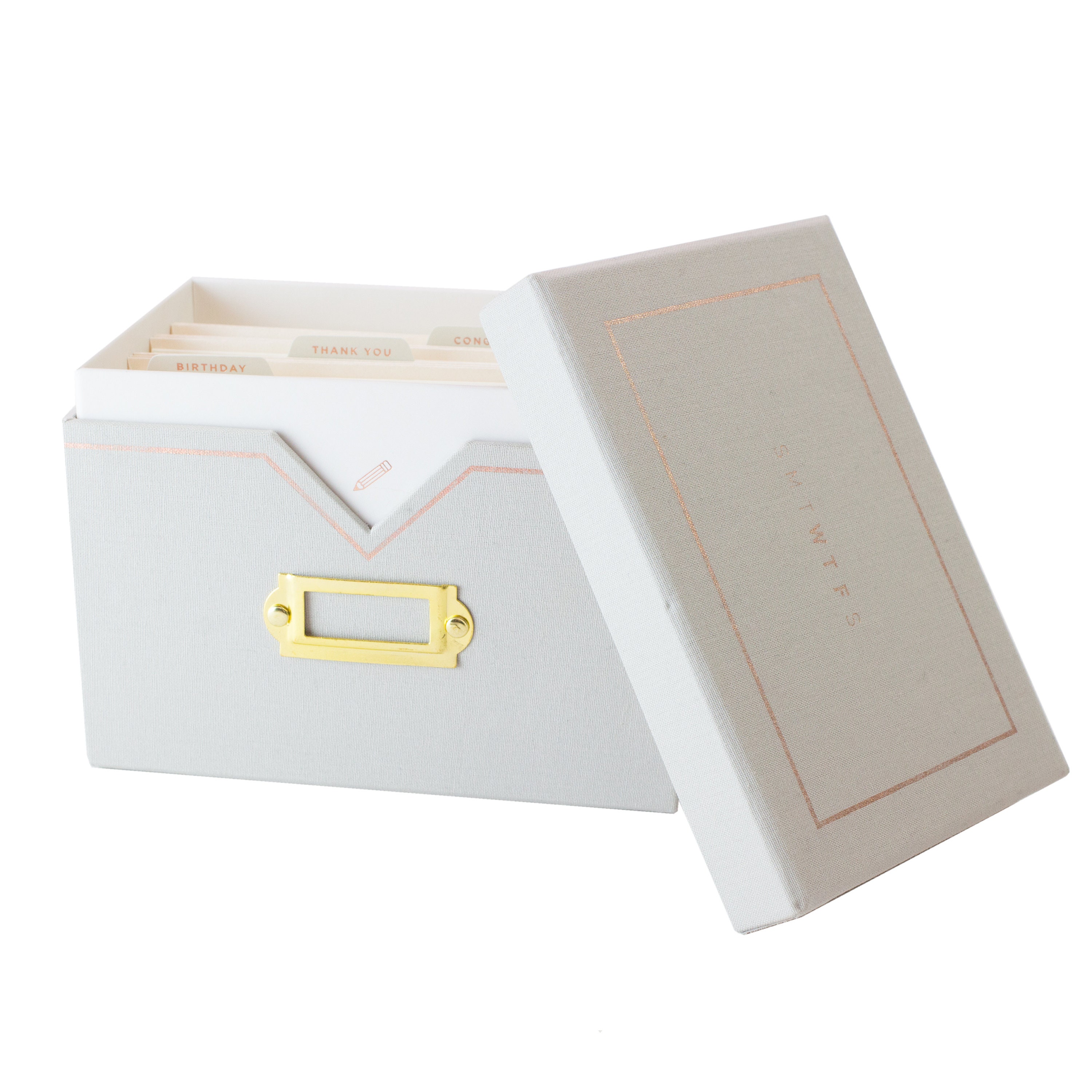 HYGGEHAUS Greeting Card Organizer Box with Dividers - Photo Storage Box,  Birt
