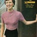Vintage 1950's Knitting Pattern Round Yoke short sleeve summer Jumper / Sweater 32 - 42" bust Marriner's 156 pdf Download