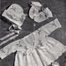 Vintage 1940's Baby Matinee Jacket Cardigan Bonnet Hat & Mitts in 3 ply birth to 6 months Weldons A882 pdf Download