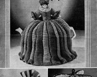 Vintage 1940's Knitting pattern 3 Knitted TEA COSIES and Egg Cosy in odds and ends of wool Bestway 1220 pdf Download