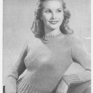 May include: A black and white vintage knitting pattern for two classic jumpers. The pattern is from 1963 and requires 7 ounces of 3-ply yarn. The pattern also includes instructions for a jumper requiring 8 ounces of 3-ply yarn.