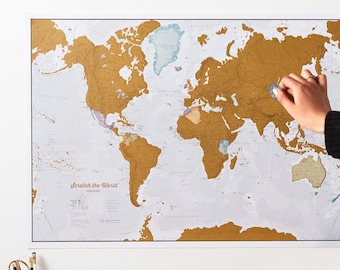 CARTE DU MONDE A GRATTER SCRATCH TRAVEL MAP en stock