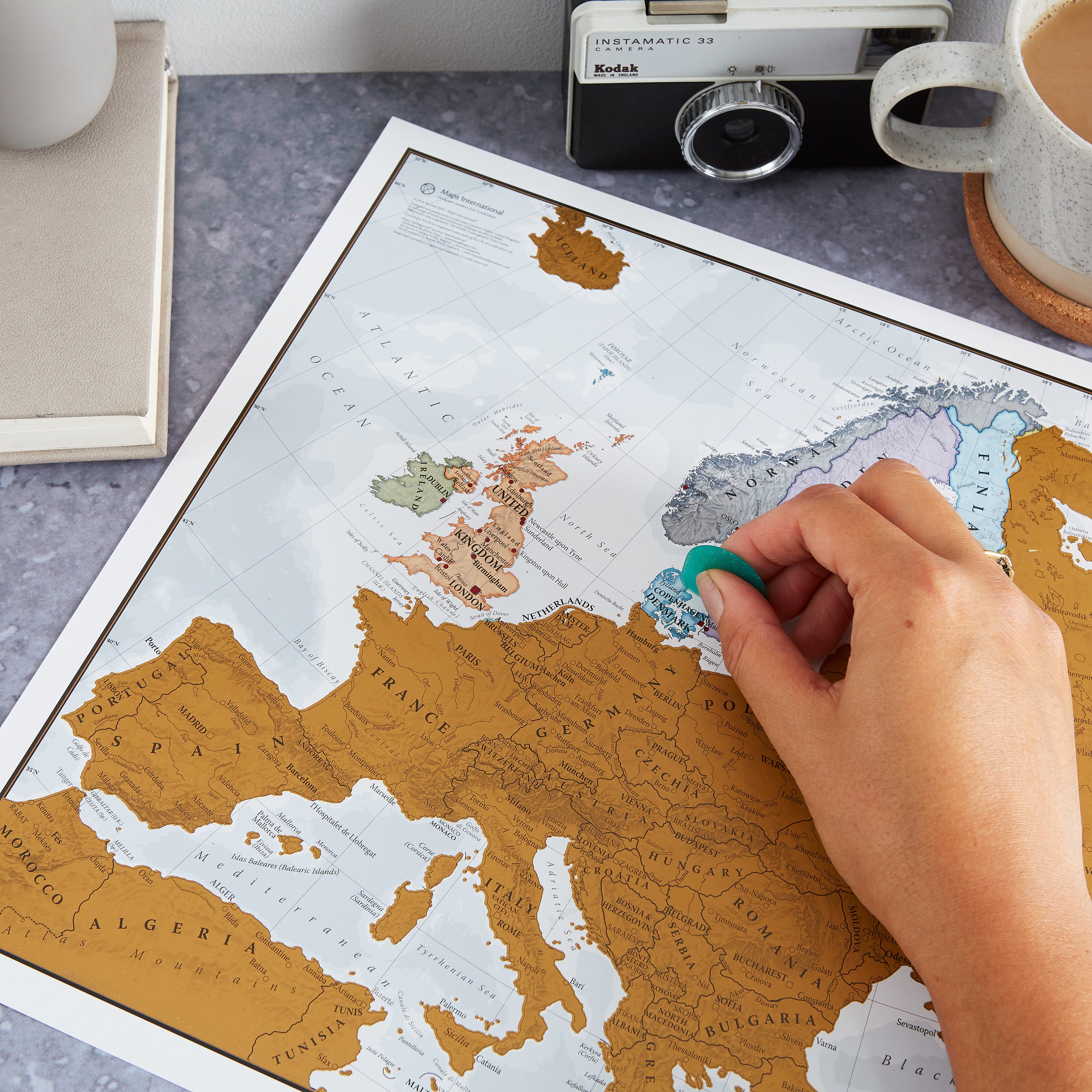 XXL World map Scratch World Map, Scratch Off Travel Map Coffee