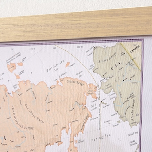 Huge Classic World Map - push pin map, map, home decor, living room, map of the world, gift, wall decal, wall art, elegant, Free Shipping image 5