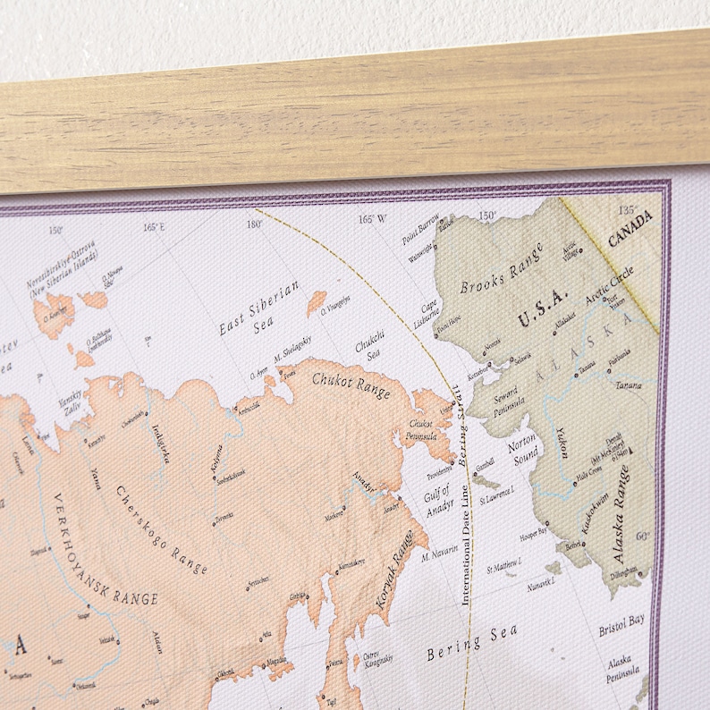Huge Classic World Map - push pin map, map, home decor, living room, map of the world, gift, wall decal, wall art, elegant, Free Shipping image 5