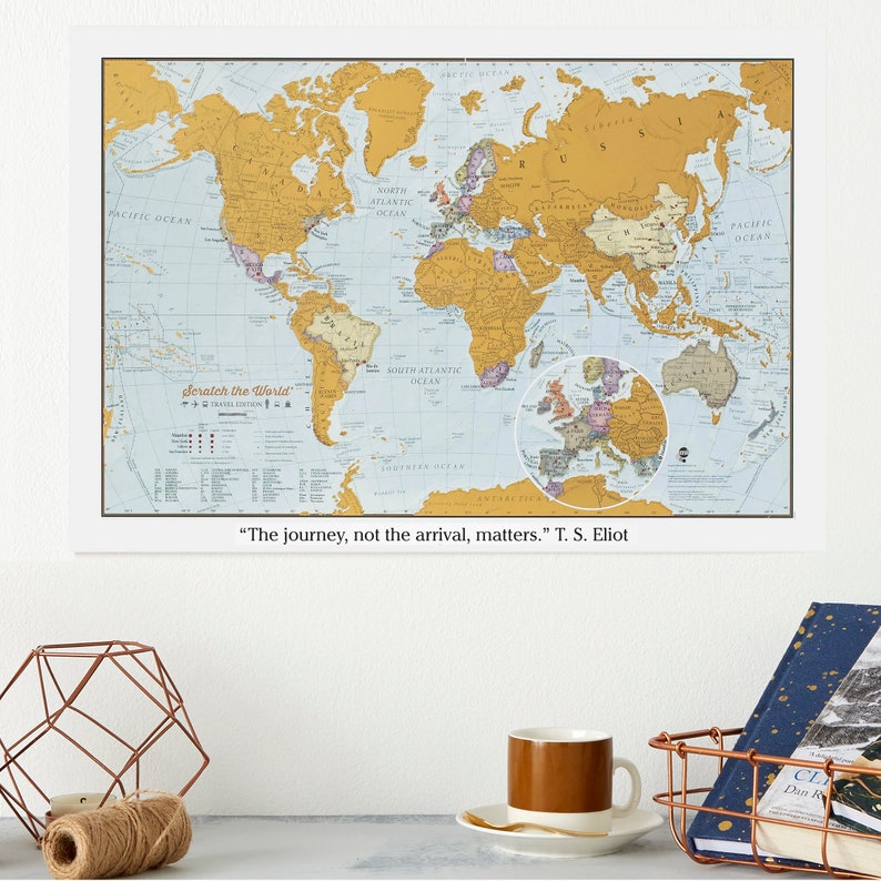 Personalised Scratch the World® travel edition map print  image 0