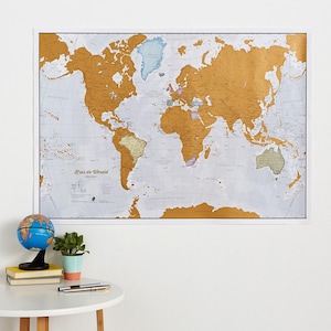 Scratch the World ® - langue néerlandaise - griffonnez vos voyages ! - best-seller, cadeau d'anniversaire, cadeau pour lui, cadeau pour elle, livraison gratuite