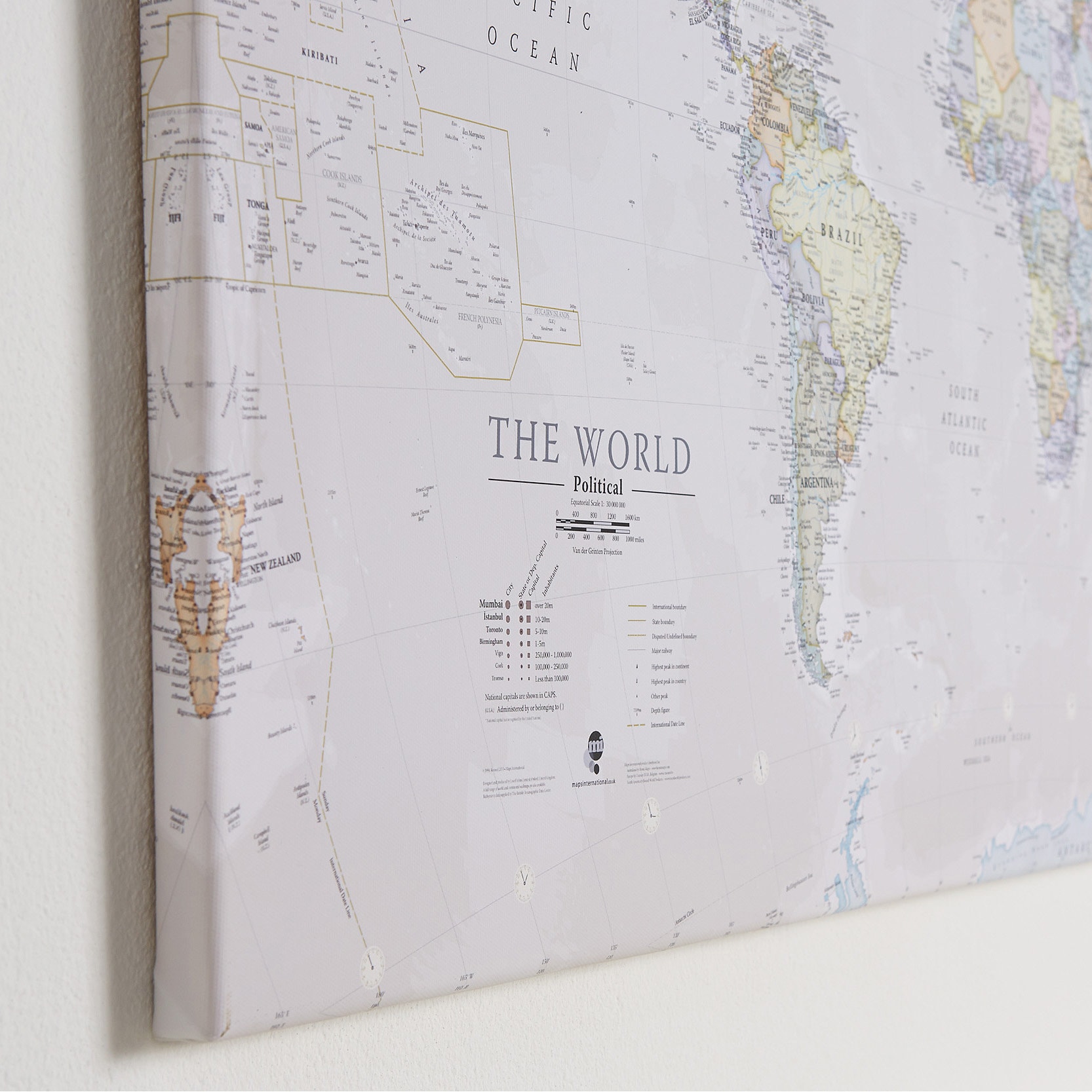 Classic Map Of The World Canvas Print Free Shipping Gift Etsy UK Il Fullxfull.1878821415 E05q 