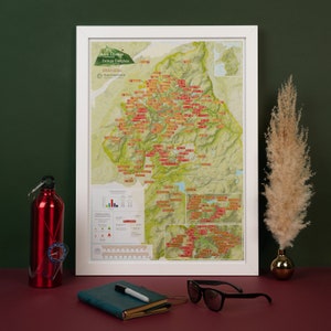 Scratch Off Snowdonian Climbs Print - regalo, regalo per lui, regalo per lei, arredamento per la casa, spedizione gratuita, graffio,mappa murale, mappa ambulante