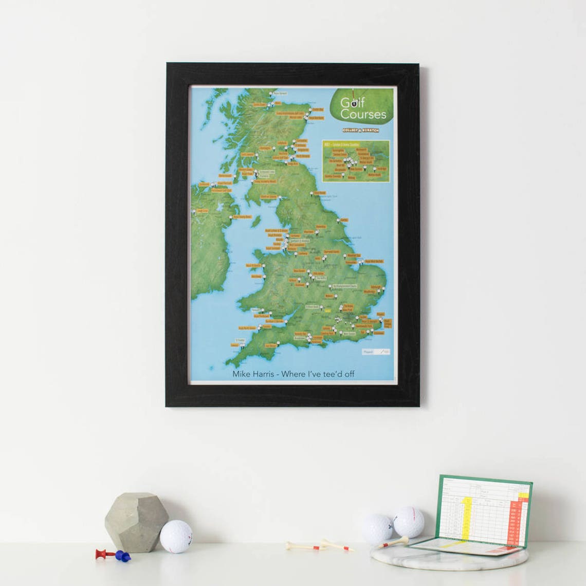 Scratch off UK Golf Courses Print Gift Gift for Him Gift Etsy