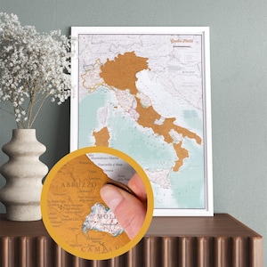 Scratch Off Italy Map Print - Travel Tracker