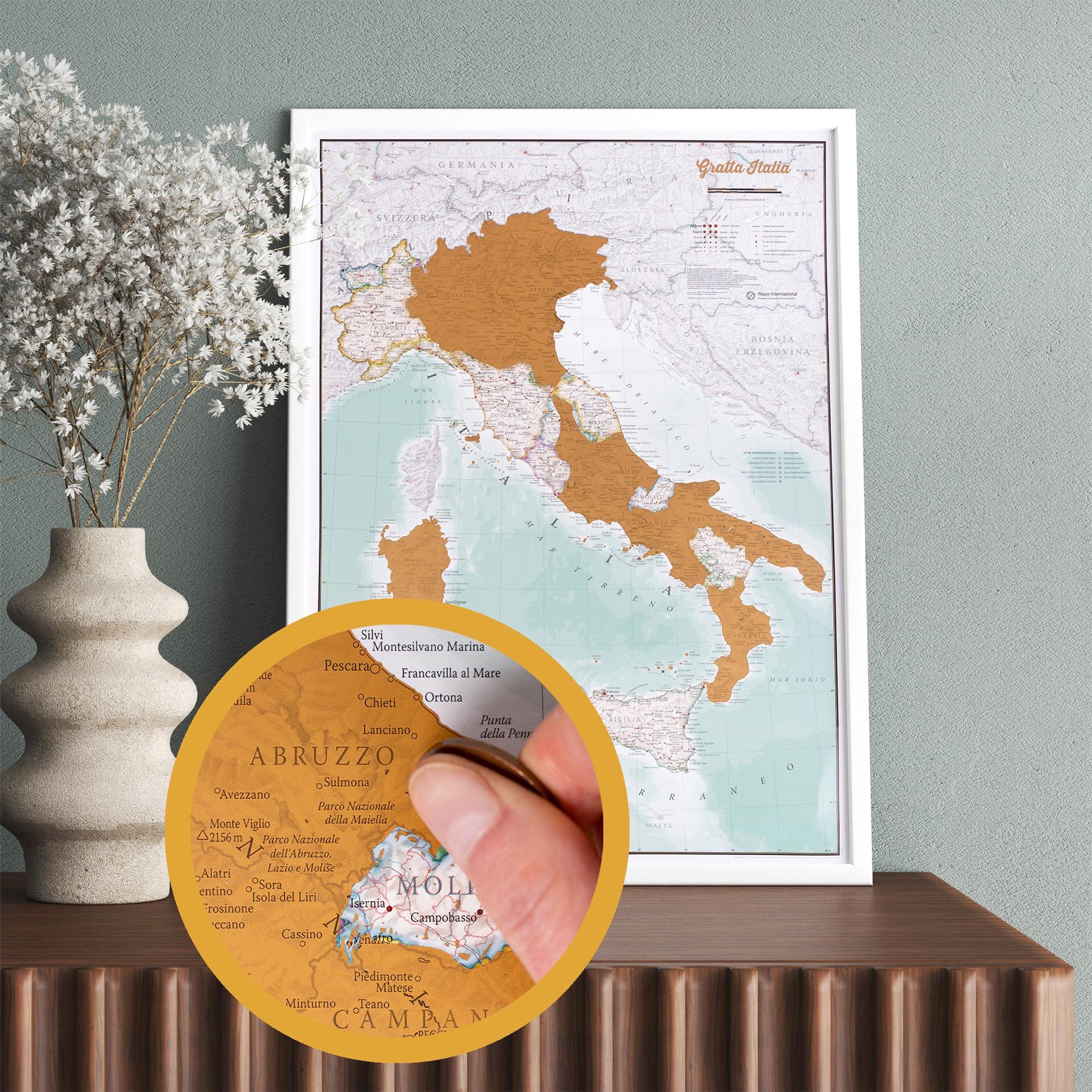イタリアの国地図 - Etsy 日本