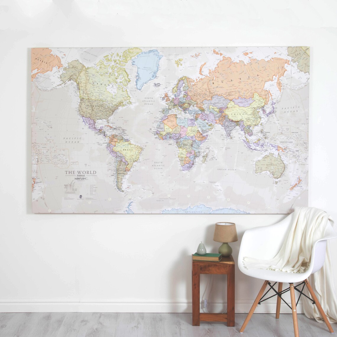 Classic Map Of The World Canvas Print Free Shipping Gift Etsy UK Il 1140xN.2672785046 2eda 