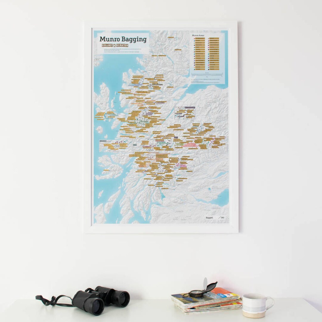 Scratch off Munro Bagging Print Gift, Gift for Him, Gift for Her, Home