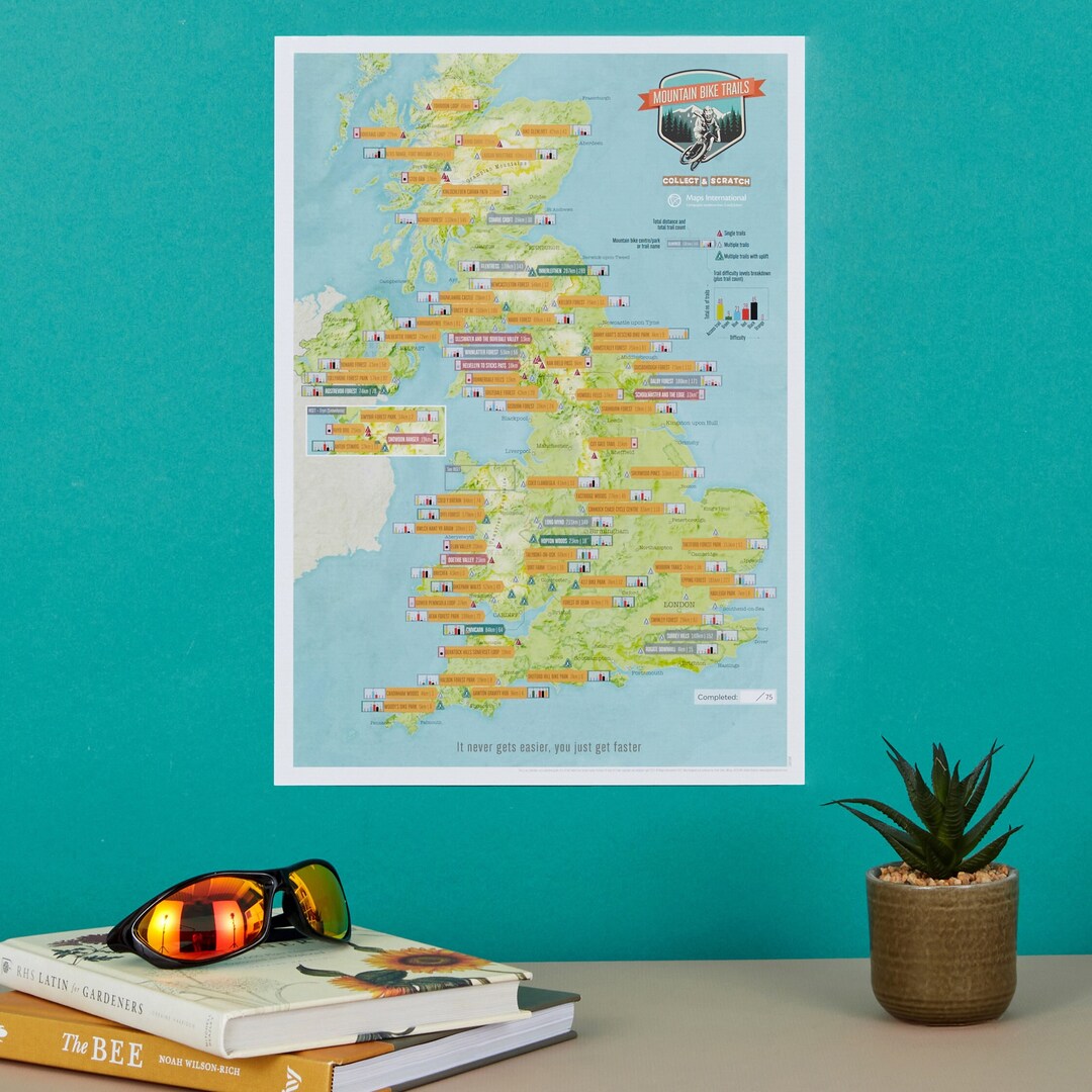 Scratch Off UK Mountain Bike Trails Map Poster Personalised Mountain scratch-off-uk-mountain-bike-trails-map-poster-personalised-mountain