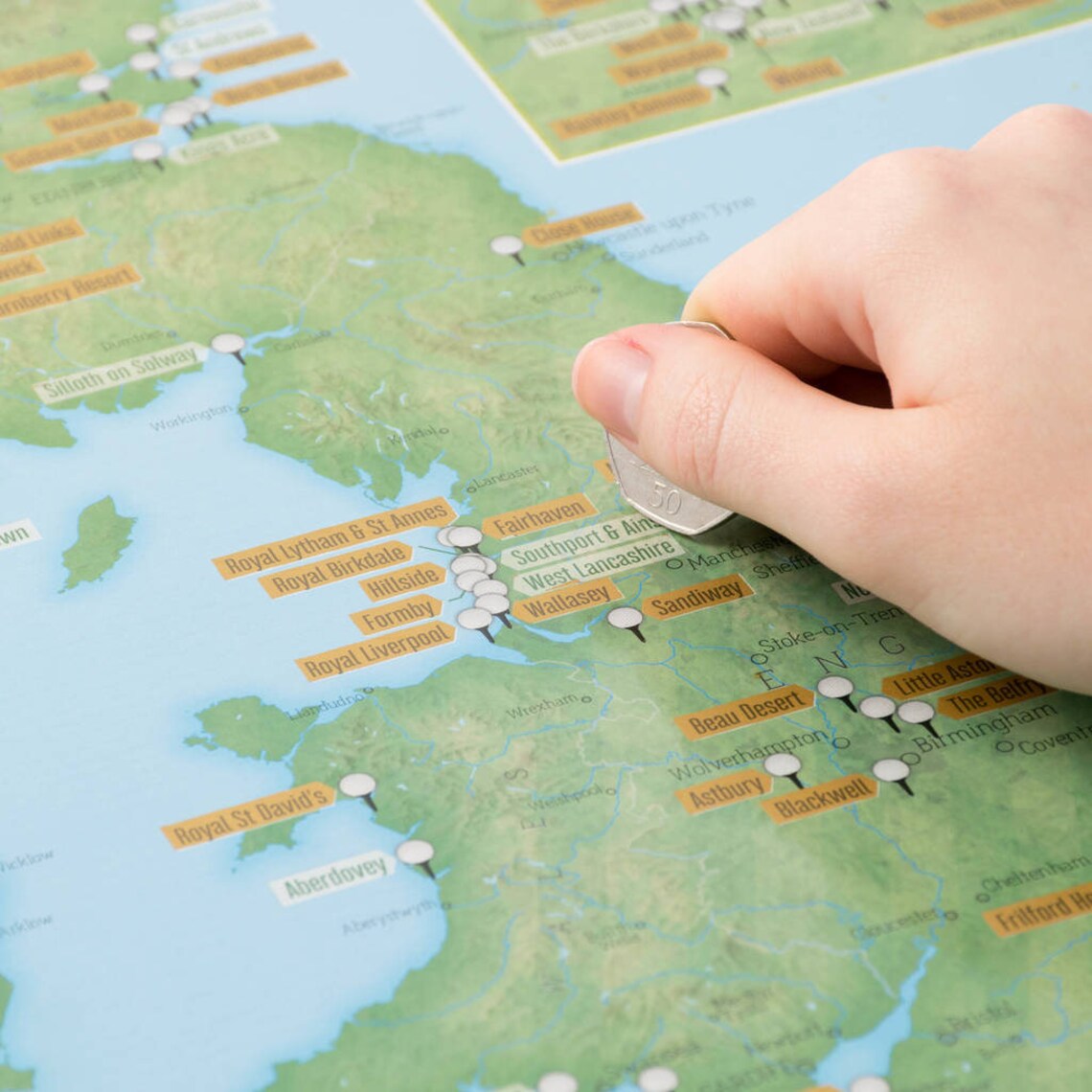 Scratch off UK Golf Courses Print Gift Gift for Him Gift Etsy