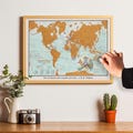 Personalised Scratch the World® travel edition map print - home, gift for him, gift for her, scratch off, world map, travel gift, gift